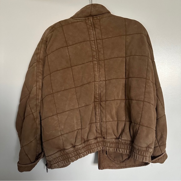 Free People Dolman Quilted Knit Jacket in Tan (XS) - Picture 5 of 5